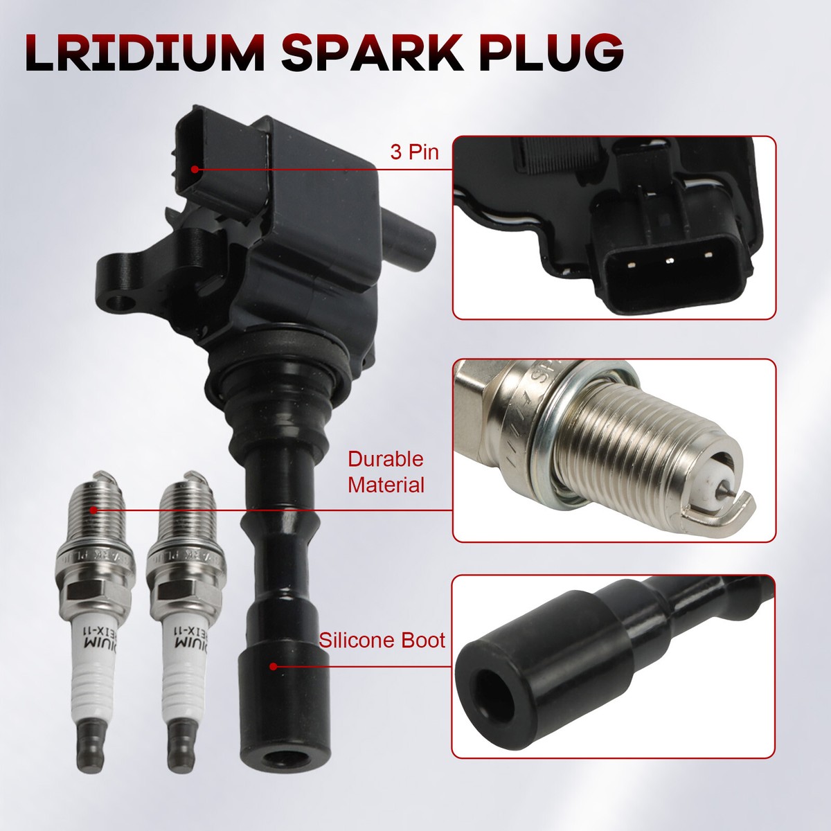 Pack Of 3 Ignition Coils – Compatible With 2003-2006 Kia Sorento V6 (Replaces UF431, 2730039800)