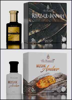 Al Nuaim Riyaz Ul Jannah 9.9ML & Musk Amber 9.9ML Attar (pack of 2)