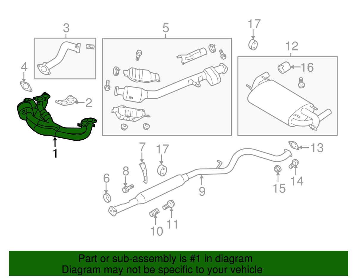 OEM Exhaust Manifold for Subaru BRZ Toyota 86 Scion FRS for