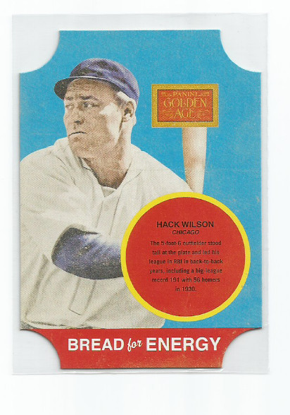 HACK WILSON (Baseball) 2013 PANINI GOLDEN AGE BREAD FOR ENERGY INSERT #1
