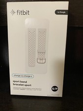 Fitbit Charge 5 or Charge 6 Sport Band Bracelet by Google Size S/P White NEW