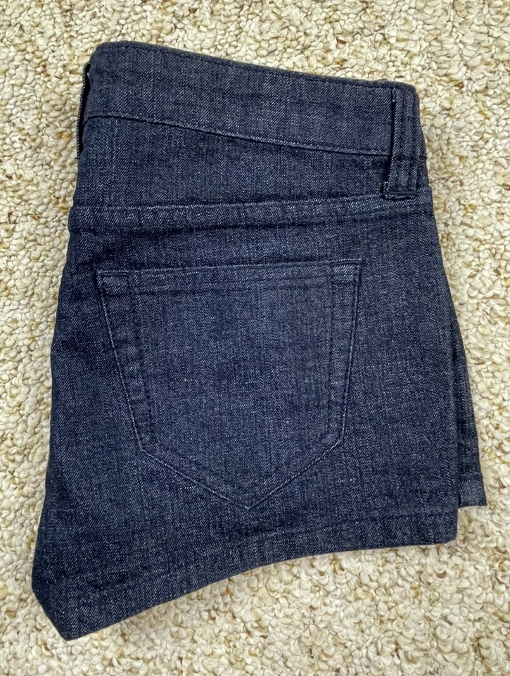 City Streets Women's Denim Mini Booty Shorts Sz 1 Blue Jean Studs (waist 29") - Image 3 of 4