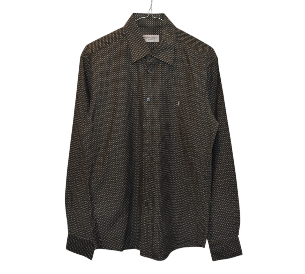 Camicia vintage YSL Yves Saint Laurent Pour Homme misto cotone bottoni uomo M