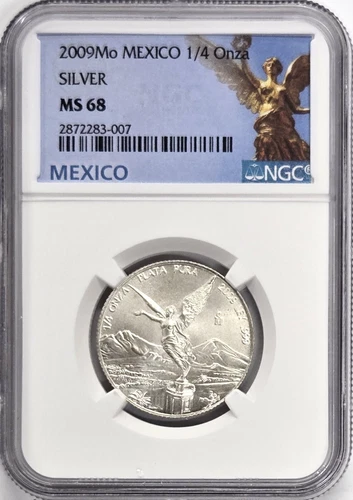 2009 Mexico Libertad 1/4 oz. Silver Coin - NGC MS68