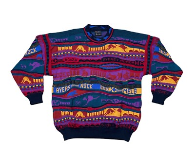 VTG Emaroo Australia Hysport Men s Large 3D Cardigan Cosby Coogi Style Sweater