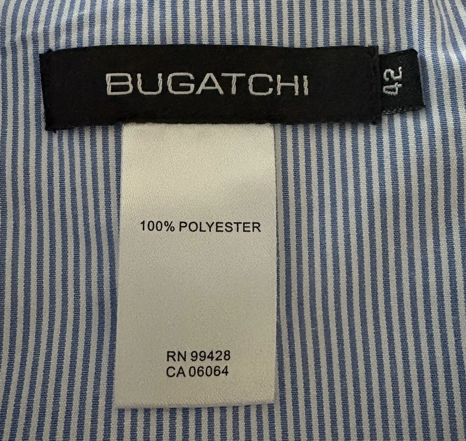 Bermudas Bugatchi para hombre gris frente plano 10” pantalones cortos talla 42 (1612) Foto 3 de 4