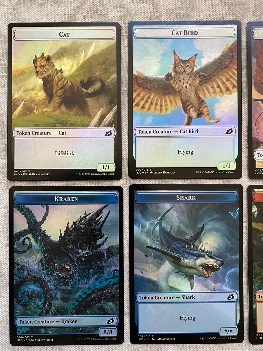 MTG Complete Set *Foil* Full-Art Double-sided Tokens IKO Ikoria