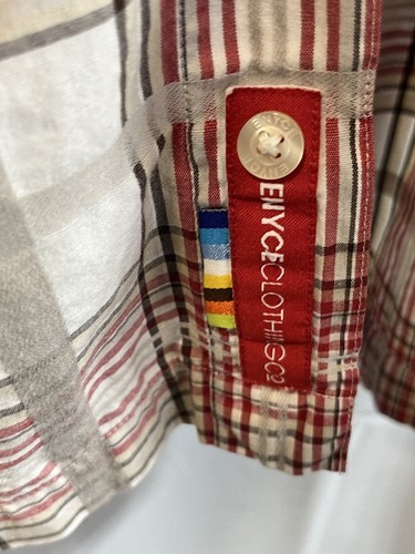 Enyce Button Up Shirt Plaid Style EYRI3569 Size L - Picture 9 of 14