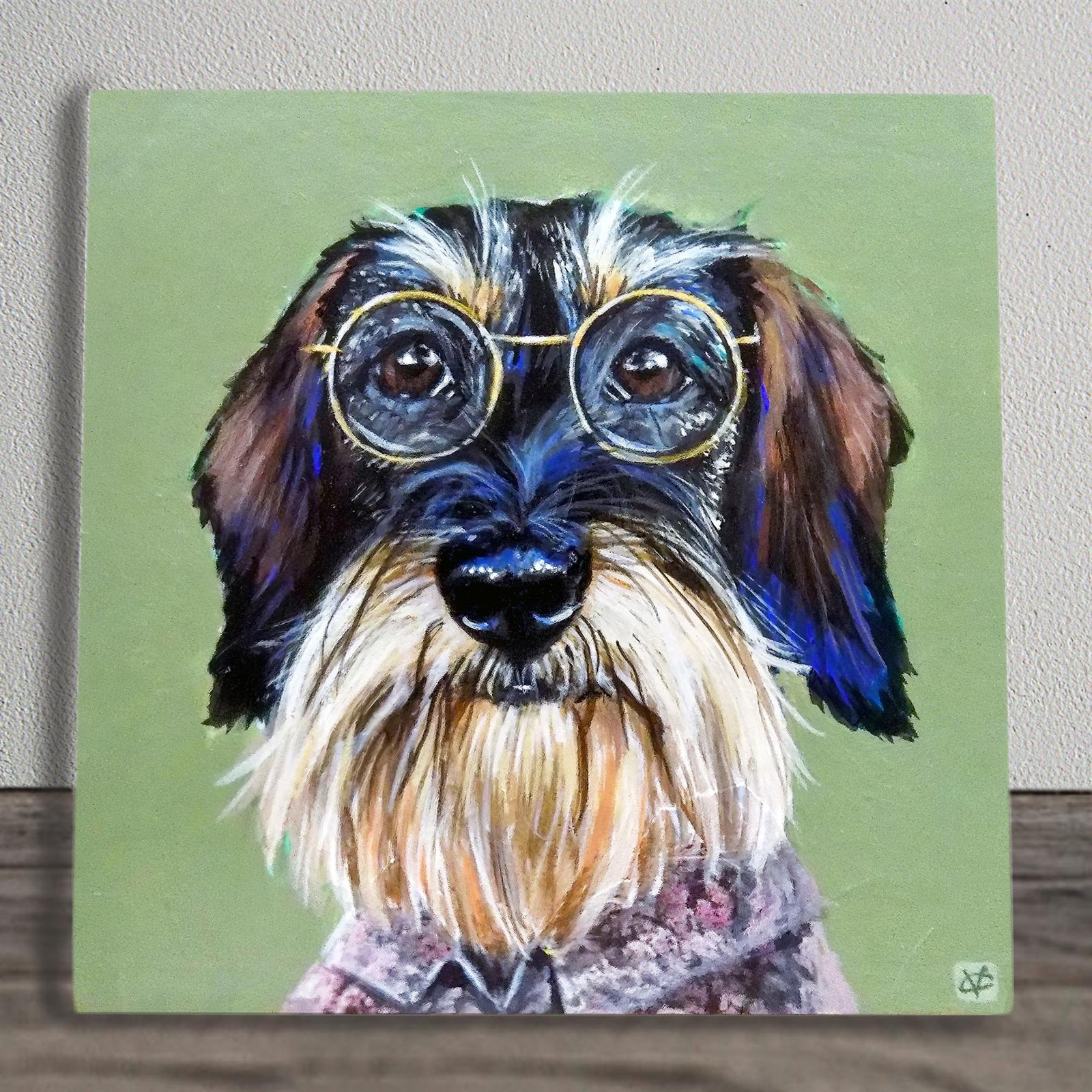 Basil Artwork by Victoria Coleman Printed Onto Ceramic Picture Tile