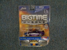 Jada BigTime Muscle 73 1973 Ford Mustang MACh 1 Purple Die-Cast Car 1/64 Scale