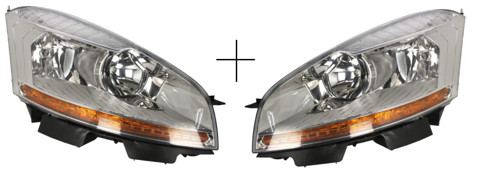 Phare électrique Citroën C4 Picasso 2007 contre optiques ternes et usés