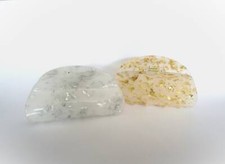 Gold or silver flakes glitter frosted white hair claw clip