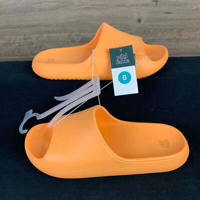 Wild Fable Women's Robbie Slide Sandals Slide Open Toes Waterproof Orange  Sz