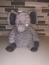 First Impressions Sitting Gray ELEPHANT Corduroy Ears Paws Stuffed Animal 8"