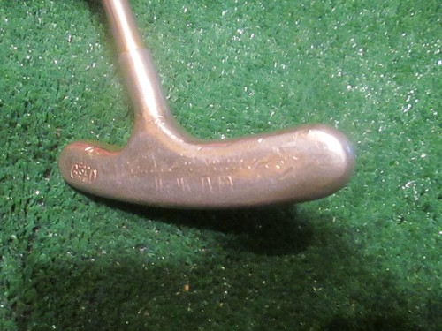 Putter de cabeza chapada en oro 24K de golf vintage Custom Award muy buen origen Estado - Imagen 6 de 11