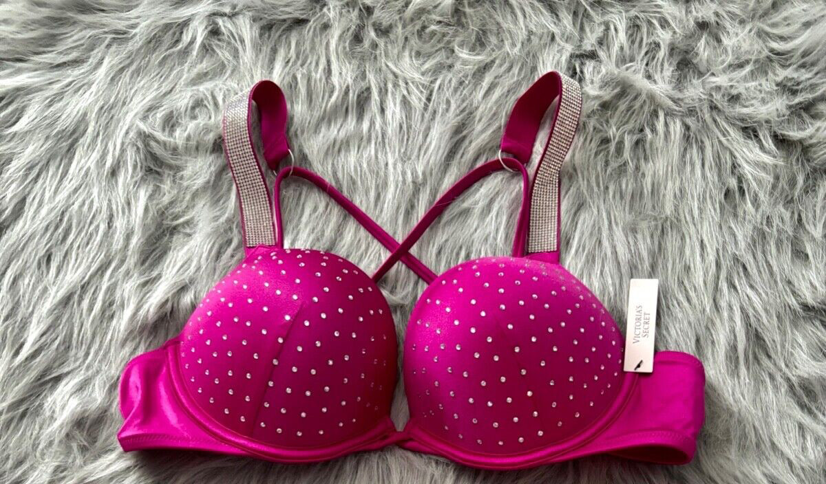 Victoria's Secret Swim Bikini Set Bombshell Top Thong Bottom Shine Strap Nwt