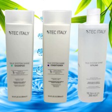 Champú, acondicionador y suero Tec Italy Sulfate Free Silk System Shine 10,1 oz