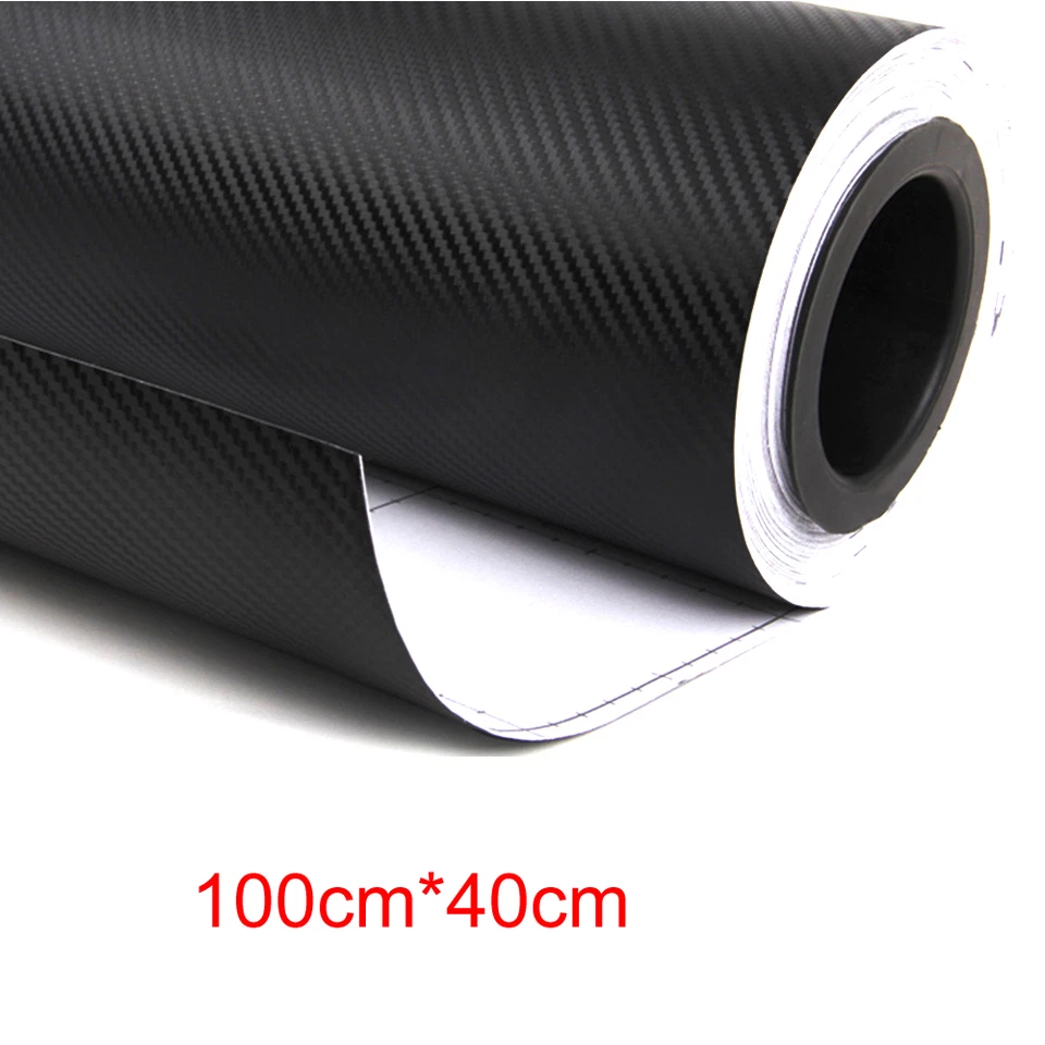 3D Car Interior Panel Black Carbon Fiber Vinyl Wrap DIY Sticker Accessories  - Image 2 of 4