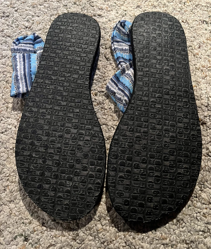 Sanuk Mujer Talla 10 Zapatos Yoga Estera Eslinga Trasera Chanclas Playa Comodidad Sandalias Foto 4 de 4