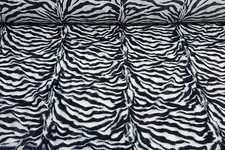 Webpelz Kunstfell Kurzhaar Plüsch Stoff Fell Schwarz Weiß Zebra Deko Bekleidung