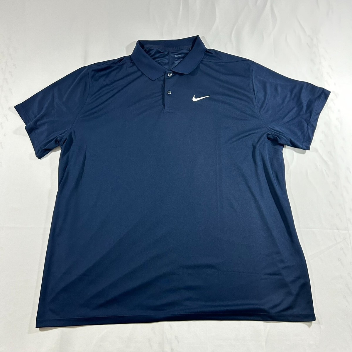 NWT Nike Golf Dri-Fit BV0354-451 Men's 2XL Solid Polo Shirt Navy