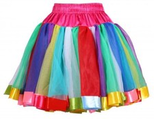 Taft Rock Kostüm Kleid Unterrock Petticoat Tubles Clown Zirkus Weste Frack Jacke