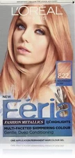 L'Oreal Paris Feria Multi-Faceted Shimmering Permanent Hair Color, 822 Rose Gold