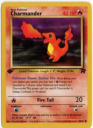 Charmander 1st Edition Team Rocket 50/82 - MP Condition