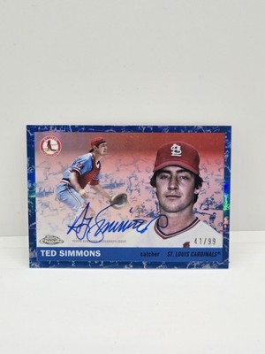 Topps Chrome Platinum 2025 Ted Simmons Blue Auto /99 CPA-TSI Cardinals   
