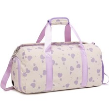 Corduroy Dance Bag Girls Duffle Bags Gymnastics Overnight Sleepover Gym Bag w...