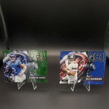 2024 Wild Card QB1 On The Clock FB Card Lot 2 - Jaxson Dart 4/5 Eli Manning 2/5