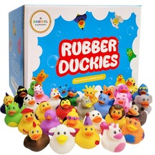100 Assortment Rubber Duck Toy Duckies for Kids, Bath 100-Pack, Assorted