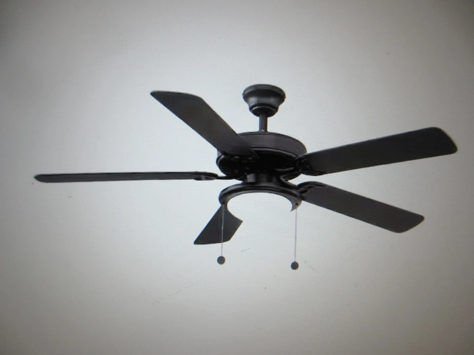 Hampton Bay Trice 52 in. LED Black Ceiling Fan with Light Kit YG269BP-BK - Image 2 of 4
