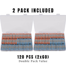 120PCS Wire Connectors Kit 2x60PCS Lever Nuts Quick Splice AWG 28-12