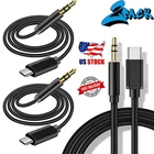 2 PCS For Samsung S26 S25 S24 S23 USB-C to 3.5mm Aux Cable Audio Cord Car Stereo