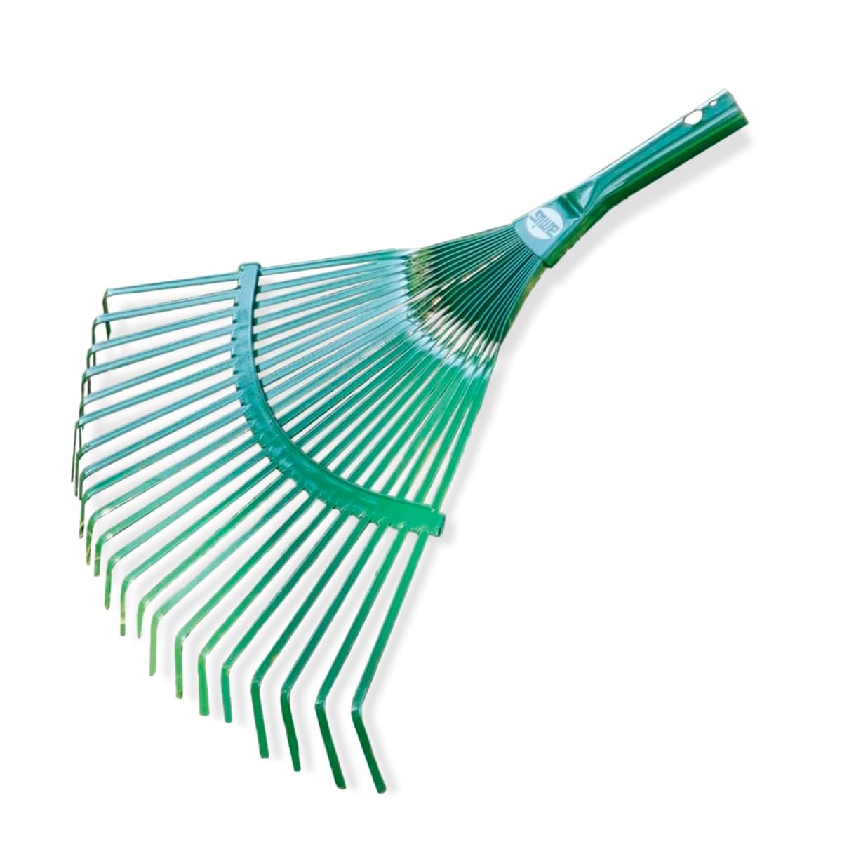 Balai à gazon fil plat 400 mm en acier vert - Modèle P37