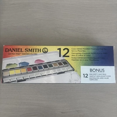Daniel Smith 12 Extra Fine Watercolors W/Tin Case. NIB