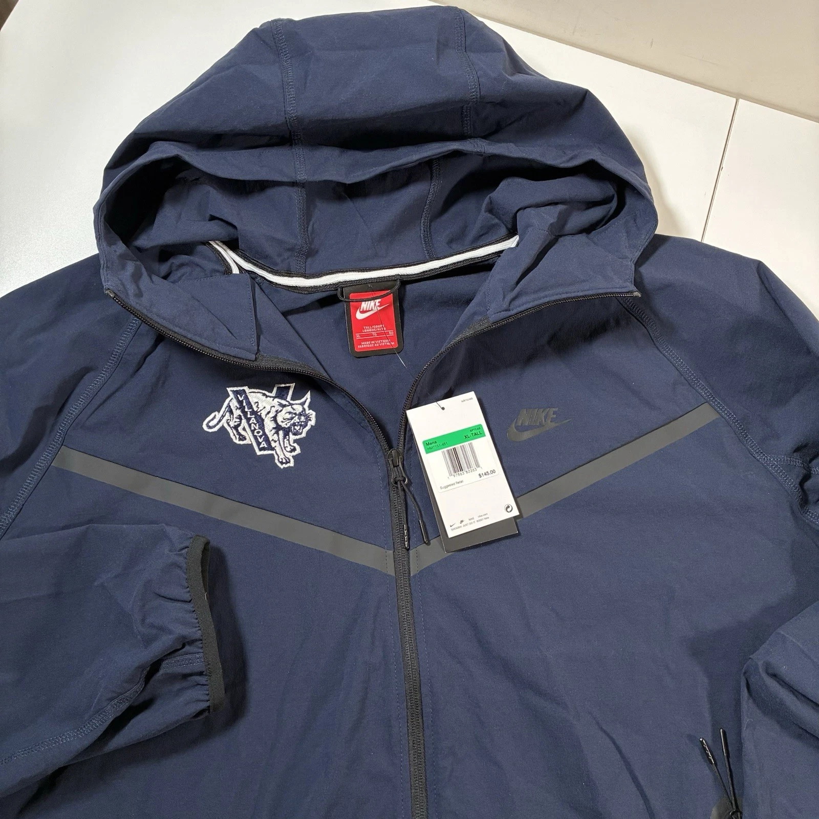 NEW Villanova Wildcats Nike Tech Woven Jacket XLT Tall Blue Retro NWT $145
