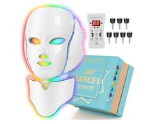 LED Face Mask Light Therapy   7-in-1 Colors Facial Skin Care Mask for At-H