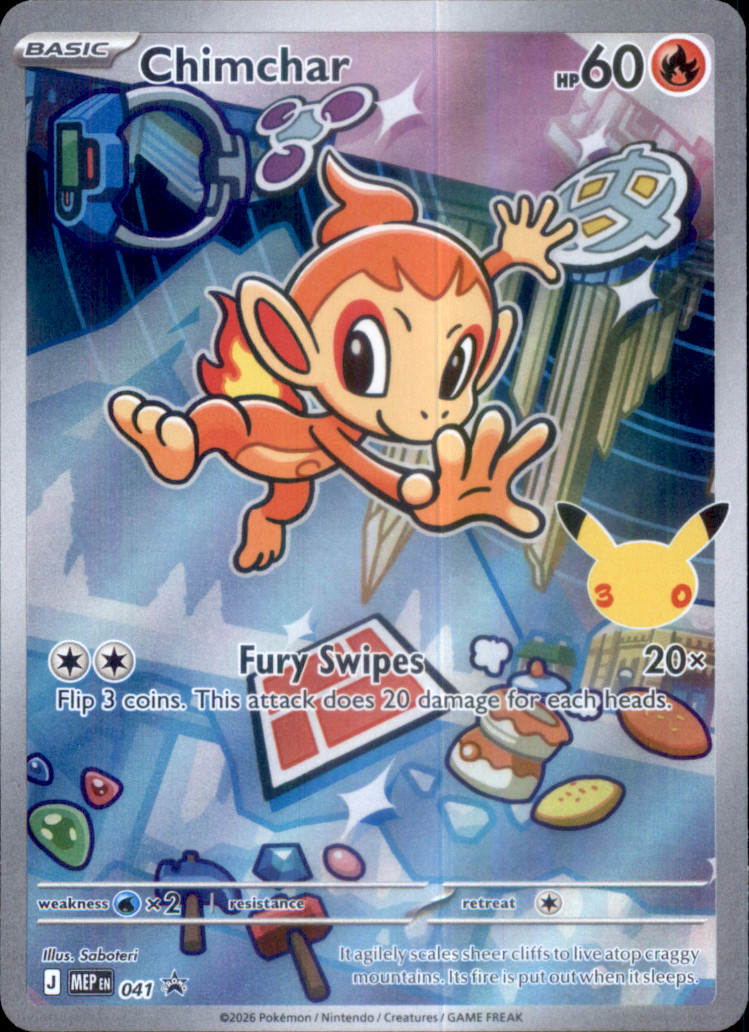 Chimchar 041 Black Star Promo First Partner Pack Pokémon Card NM
