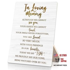 In Loving Memory Wooden Stand 5x7inch, Memory Table Sign For Memorial 01