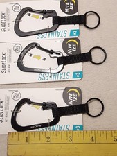 Nite Ize 3 Packs Carabiner Slide Lock With Leash 3 Black FREE SHIPPING