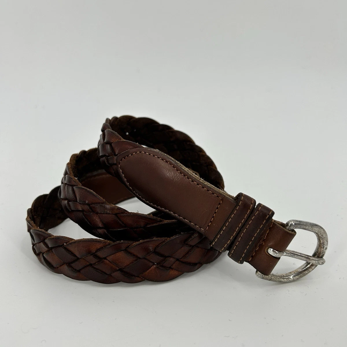 Coach Braided Leather Belt in British Brown Size 41” Coach Leather Men main image 2
