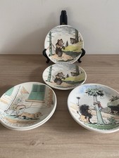 6 Assiettes parlantes  humoristique Benjamin Rabier Sarreguemines 