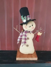 Primitive Christmas  Standup snowman doll, Christmas doll, Christmas snowman