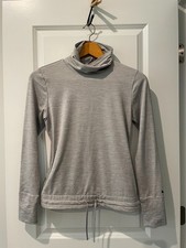 Nike Dri-FIT Women's XS Heather Gray Cowl Funnel-Neck Pullover Drawstring Hem