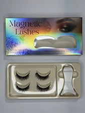2 Pair Magnetic Lash Set No Glue False Eyelashes With Applicator Tool