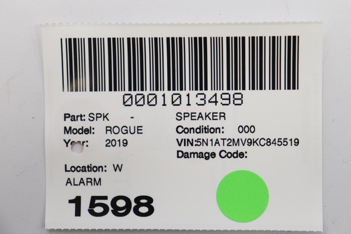 2018 - 2020 NISSAN ROGUE ALARM WARNING BUZZER SPEAKER CONTROL MODULE UNIT OEM - Foto 8 di 8