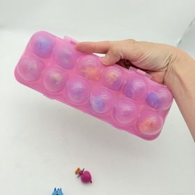 Hatchimals Colleggtibles Lot Of 14 + Pink Egg Carton Storage Container Mixed