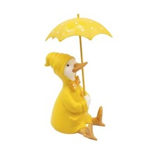 Gartenente mit Regenmantel Wetterfest Ente mit Regenmantel Farbenpr&auml;chtig
